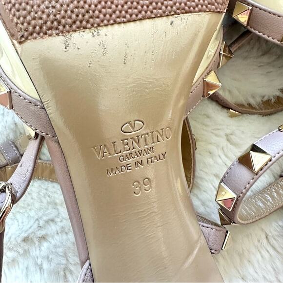 NEW!!! Valentino Garavani Patent Rockstud Ankle Strap Heels size 39 EU 1250$ - Picture 5 of 6